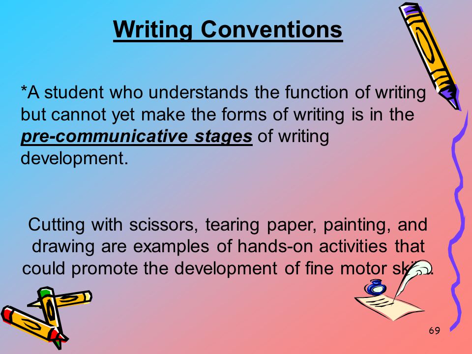 Language rules and conventions of academic writing